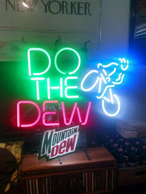 mountain dew vintage sign|mtn dew neon sign.